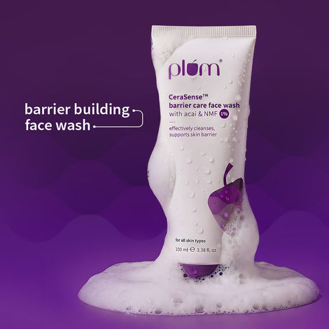 Buy Plum CeraSense™ Barrier Care Face Wash with Acai & 1% NMF (100 ml)-Purplle