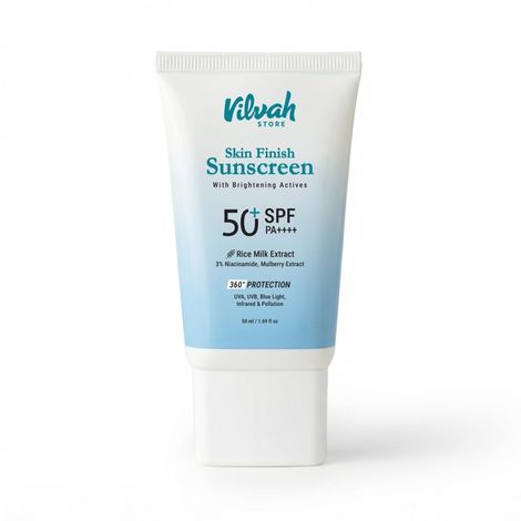 Buy Vilvah Store Skin Finish Sunscreen SPF 50 - 50 ml-Purplle