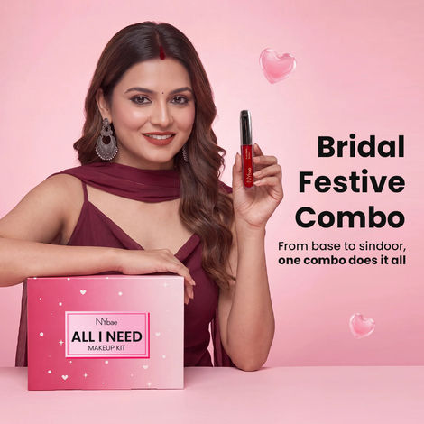 Buy NY Bae All-in-One Makeup Kit + Pure Matte Sindoor (Merry Maroon 02) | Everyday Bridal & Festive Makeup Combo of 2-Purplle