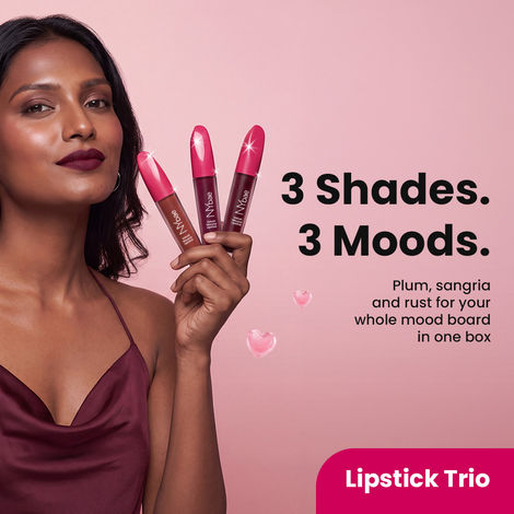 Buy NY Bae Velvet Mousse Liquid Lipstick Trio | Brown, Wine & Purple Shades | Spicy Rust 06, Sexy Sangria 04 & Passionate Plum 03 | Transferproof Velvet Matte Lipsticks Combo of 3-Purplle
