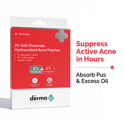 Buy The Derma Co. 2% Sali-Cinamide Hydrocolloid acne patch - 36 pc-Purplle