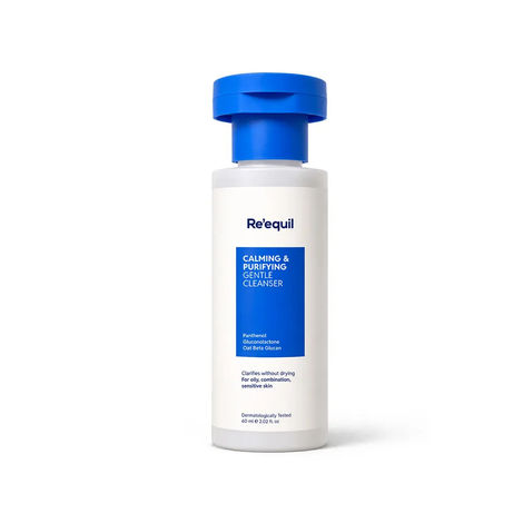 Buy Re'equil Calming & Purifying Gentle Cleanser | For oily, combination, sensitive skin | Clears oil, sweat & makeup | Creamy formula | No irritation, no dryness - 60 ml-Purplle