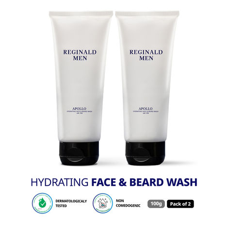 Buy Reginald Men Apollo - Hydrating Face & Beard Wash | Deep Clean, Acne & Tan Control with 8 Actives Face Wash|(Pack of 2)|(100 gm x 2)-Purplle