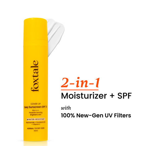 Buy FoxTale CoverUp SPFA 50 PA++ Dewy Sunscreen Cream - 50 ml-Purplle