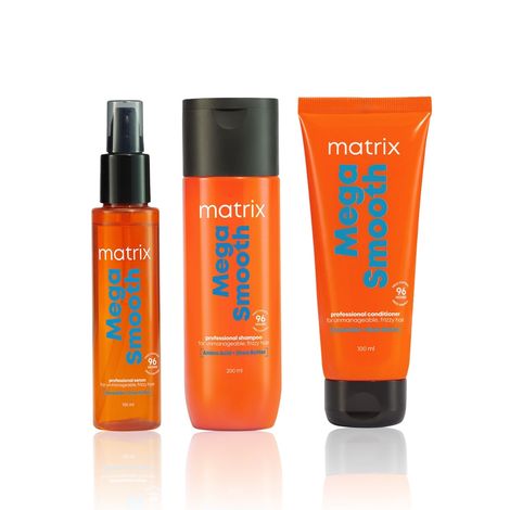 Buy Matrix frizz-Free Smooth Shampoo, Conditioner & Serum Ritual Trio (200 ml + 100 ml+ 100 ml) - Combo of 3-Purplle