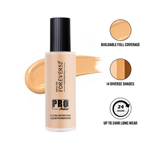 Buy Daily Life Forever52 Pro Artist Ultra Definition Long Lasting Waterproof Full Coverage Liquid Foundation BUF001 (60 ml)-Purplle