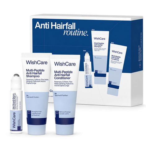 Buy WishCare Anti Hairfall Routine - Hair Growth Serum, Anti Hairfall Shampoo & Conditioner Combo of 3-Purplle