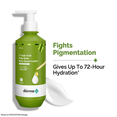 Buy The Derma Co 1% Kojic Acid Daily Glow Body Serum Lotion | For Skin Radiance | Reduces Dark Spots, Pigmentation & Blemishes | 200 ml-Purplle