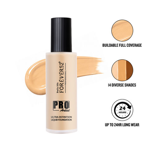 Buy Daily Life Forever52 Pro Artist Ultra Definition Long Lasting Waterproof Full Coverage Liquid Foundation BUF004 (60 ml)-Purplle