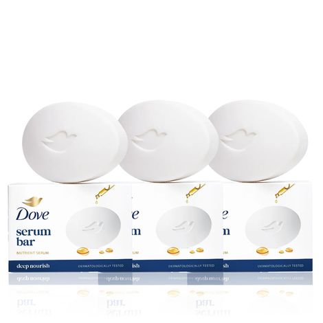 Buy Dove Serum Beauty Bar - Soft Smooth Moisturised Skin 125 gm (Buy 4 Get 1 Free) (Pack of 3)-Purplle