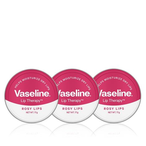 Buy Vaseline Lip Therapy Rosy Lips 17 gm (Pack of 3)-Purplle