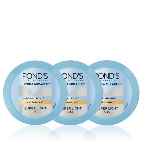 Buy Ponds Hydra Miracle Super Light Gel with Hyaluronic Acid & Vitamin C - 100 gm (Pack of 3)-Purplle