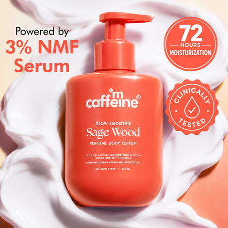 Buy mCaffeine Glow Smoothie Sage Wood Perfume Body Lotion (275 ml)-Purplle