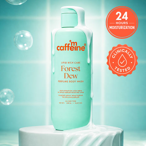 Buy mCaffeine Lipid Rich Care Forest Dew Perfume Body Wash (250 ml)-Purplle