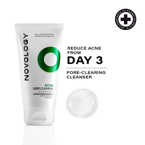 Buy Novology Acne Clearing Cleanser for Acne, Whiteheads and Blackheads|Suitable for Sensitive Skin|(150 gm)-Purplle
