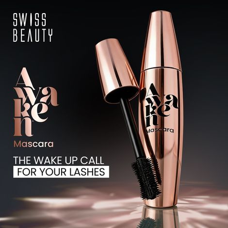 Buy Swiss Beauty Awaken Waterproof 3X Volume Mascara - with Argan Oil (12 ml)-Purplle