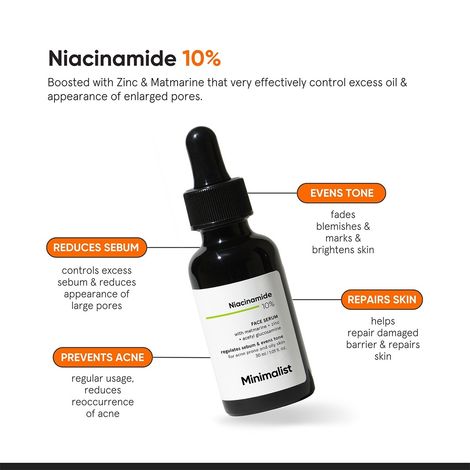 Buy Minimalist Oil Control & Anti-Acne 10% Niacinamide Face Serum (20 ml)-Purplle