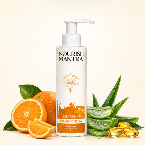 Buy Nourish Mantra Vitamin C Face Wash with Aloe Vera & Vitamin E | Brightening Cleanser | 200 ml-Purplle
