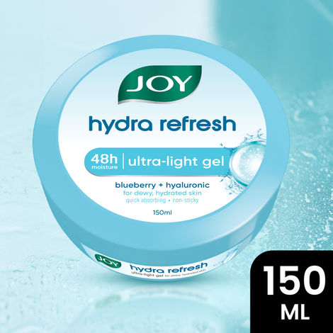 Buy Joy Hydra Refresh Ultra Light Gel, Zero-Oil Moisturiser 150 ml - Non Sticky & Lightweight Face Cream for Oily Skin for 48hr Moisturization-Purplle