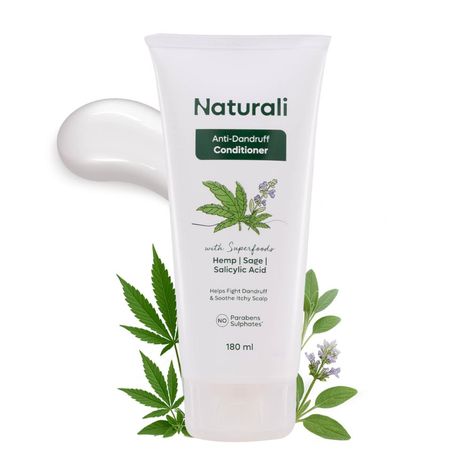 Buy Naturali Anti-Dandruff Conditioner With Hemp, Sage & Salicylic Acid (180 ml)-Purplle