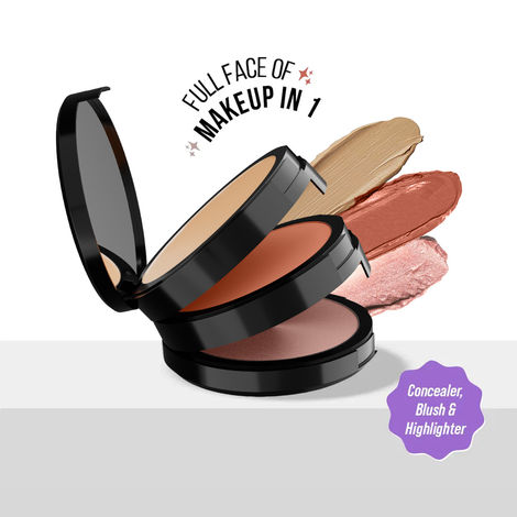 Buy Staze Triple Treat Stacked Face Palette | 3-in-1 Concealer, Blush & Highlighter | 02 It Girl - (7.5 gm)-Purplle