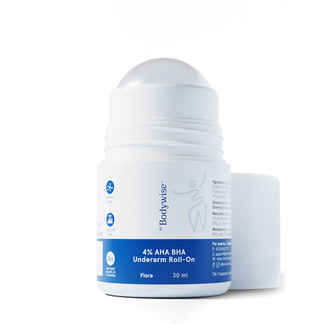 Buy Be Bodywise Improved 6 % AHA BHA Underarm Roll On (Flora) Controls Odour & Reduces Pigmentation | 0% Alcohol & 0% Aluminium | Flora Fragrance (30 ml)-Purplle