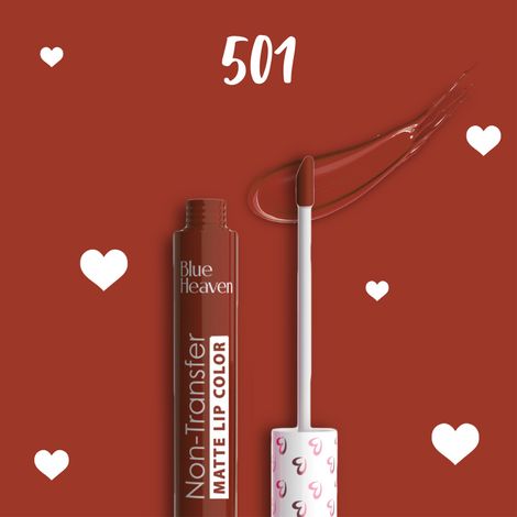 Buy Blue Heaven Non Transfer Lip Color Pack of 3 | Liquid lipstick Waterproof & Smudge Proof | Intense Pigment | Long-Lasting upto 8hr | Matte Finish with Hydrating Formula | Non Transfer Lip Colour | Browns & Nudes | (8.4 ml)-Purplle