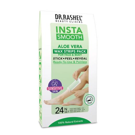 Buy DR.RASHEL Beauty Elixirs Insta Smooth Wax Strips Aloe Vera (24 pc)-Purplle
