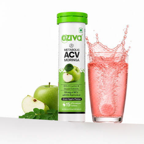 Buy Oziva ACV Moringa Tablets - Green Apple Flavour (Pack of 1) (15 pc)-Purplle