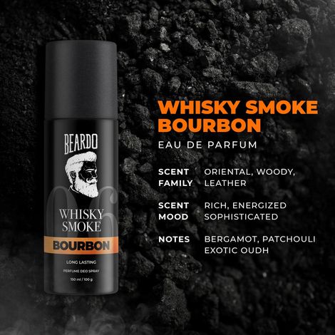 Buy Beardo Whisky Smoke Bourbon Perfume Deo Spray (150 ml)-Purplle