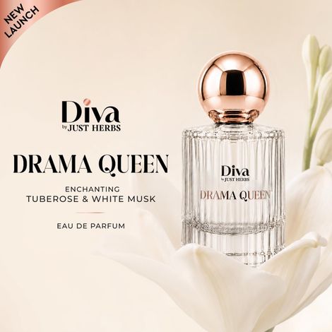 Buy Just Herbs Diva Drama Queen Eau De Parfum | Fresh Long-Lasting Perfume for Women Eau de Parfum (For Women) (30 ml)-Purplle