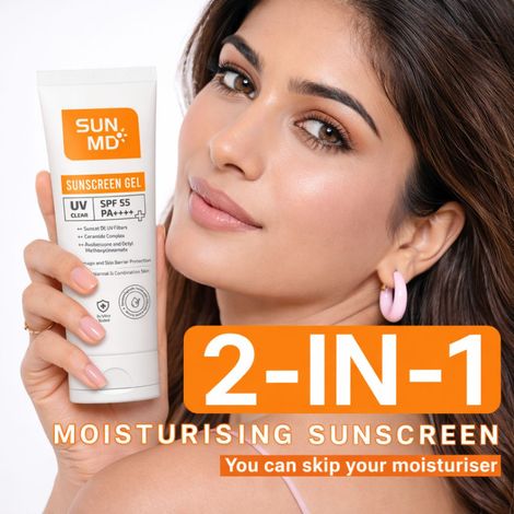 Buy SunMD Sunscreen Gel | SPF 55 PA++++ | With Ceramides and Rice Milk Extracts (30 gm)-Purplle