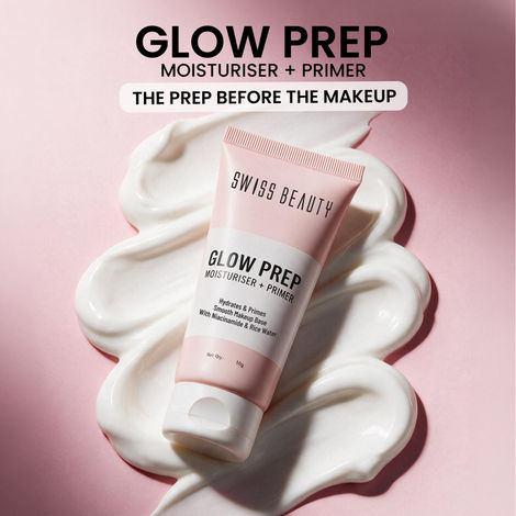 Buy Swiss Beauty Glow Prep Moisturiser + Primer | Hydrates | Lightweight | Long-Lasting | Refines Pores | Non-Sticky - (50 gm)-Purplle