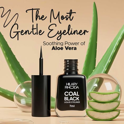 Buy Hilary Rhoda Coal Black Liquid Eyeliner | Smudge-Proof & Waterproof Eyeliner for Women | Glossy Finish & Long Lasting | Highly Pigmented - (7 ml)-Purplle
