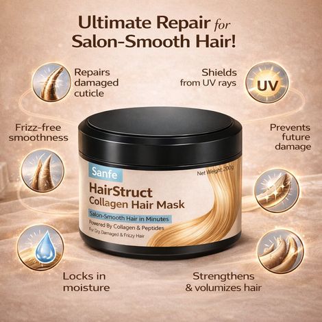 Buy Sanfe Hairstruct collagen hair mask (200 gm)-Purplle