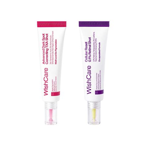Buy WishCare Advanced Dark Spot Correcting Niacinamide TXA Shot Serum & Cellular Reset 0.1% Retinol Shot - Combo of 2-Purplle