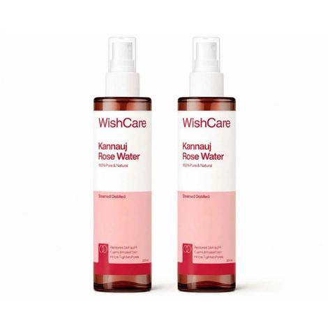 Buy WishCare Pure & Natural Kannauj Rose Water Face Toner For Glowing Skin-Hydrates & Refreshes - Pack of 2-Purplle
