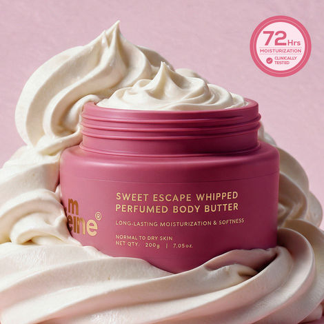 Buy mCaffeine Sweet Escape Whipped Perfumed Body Butter, 72Hrs Deep Moisturization with Shea Butter, Clinically Tested, Fruity-Floral, Lightweight (200 gm)-Purplle