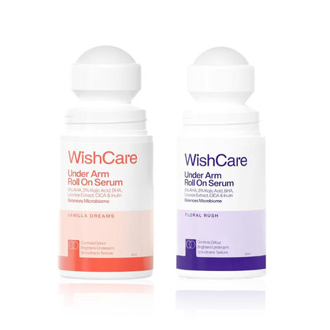 Buy WishCare Under Arm Roll On Serum For Lightening, Pigmentation & Odor Control - 2 Fragrances (Combo of 2)-Purplle