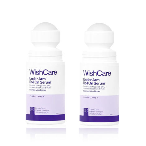Buy WishCare Underarm Roll On Serum for Women -5% AHA3% Kojic AcidInulin - Lightening & Odor Control - Floral Rush (50 ml) - Pack of 2-Purplle