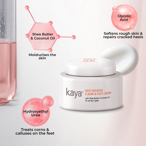 Buy Kaya Deep Nourish Elbow & Foot Cream With Shea Butter & Coconut Oil For Cracked Heels, Hand & Foot Care (50 gm)-Purplle