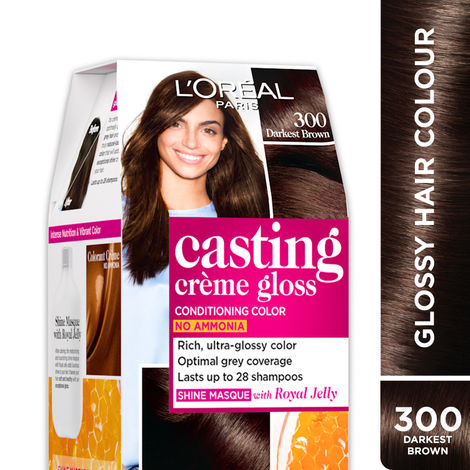Buy L'Oreal Paris Casting Creme Gloss - Darkest Brown 300 (87.5 g + 72 ml)-Purplle