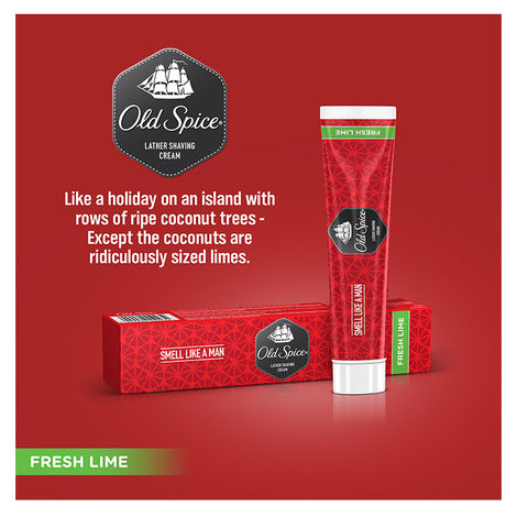Buy Old Spice Shaving Cream Fresh Lime (70 g) Online | Purplle
