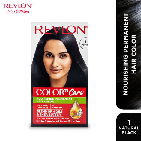Buy Revlon Color N Care Permanent Hair Color Cream For Men & Women - Natural Black 1N-Purplle