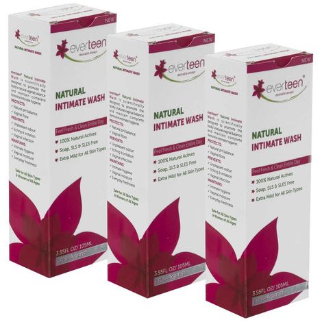 Buy everteen Natural Intimate Wash (105 ml) (Pack Of 3)-Purplle