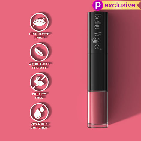 Buy Bella Voste Prime & Pout Liquid Lipstick , Sensous You (04) (1.1 g) & (1.6 ml)-Purplle
