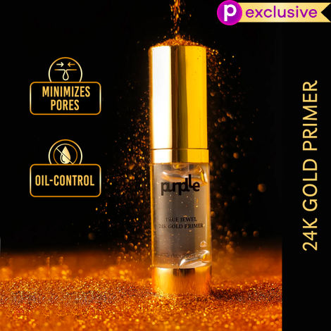 Buy Purplle True Jewel 24K Gold Primer | Matte | Oil Control | Shine Control | Long Lasting | Lightweight | Pore Minimising | Dermatologically Tested - (20 ml)-Purplle