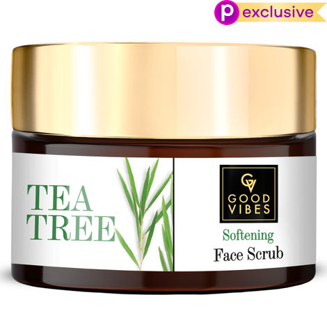 Buy Good Vibes Softening Face Scrub - Tea Tree (50 g)-Purplle