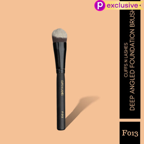 Cuffs N Lashes Makeup Brushes, F013 Deep Angled Foundation Brush - 1 pc