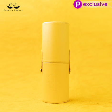 Buy Cuffs N Lashes Makeup Brush Holder, Small, Yellow 1 Pc-Purplle